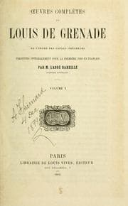Tapa de Œuvres complètes de Louis de Grenade