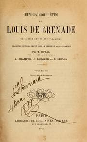 Tapa de Œuvres complètes de Louis de Grenade