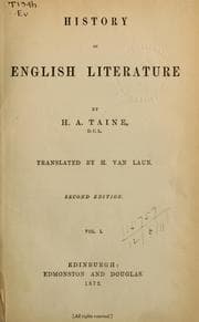 Tapa de History of English literature