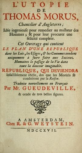 Tapa de L' Utopie