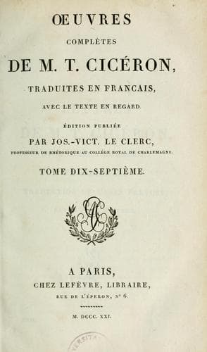 Tapa de Oeuvres complètes