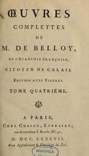 Tapa de Oeuvres complettes de M. de Belloy