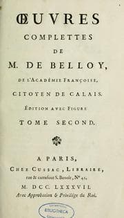 Tapa de Oeuvres complettes de M. de Belloy