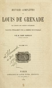 Tapa de Œuvres complètes de Louis de Grenade