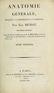 Tapa de Anatomie générale, appliquée à la physiologie et à la médecine