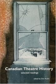 Tapa de Canadian Theatre History