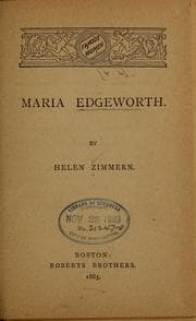 Tapa de Maria Edgeworth