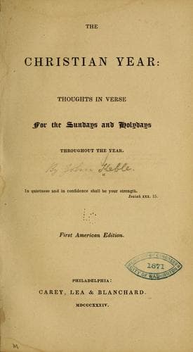 Tapa de The Christian year