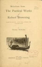 Tapa de Selections from the poetical works of Robert Browning