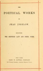 Tapa de The poetical works of Jean Ingelow