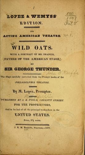 Tapa de Wild oats...