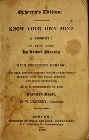 Tapa de Know your own mind