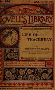 Tapa de Life of Thackeray ..