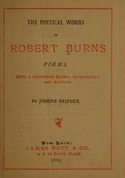 Tapa de The poetical works of Robert Burns ...