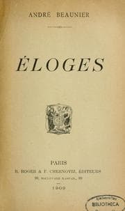 Tapa de Éloges