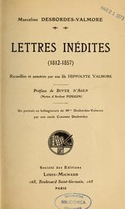 Tapa de Lettres inédites (1812-1857)