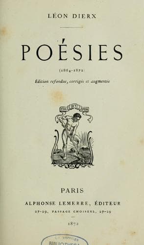Tapa de Poésies (1864-1872)
