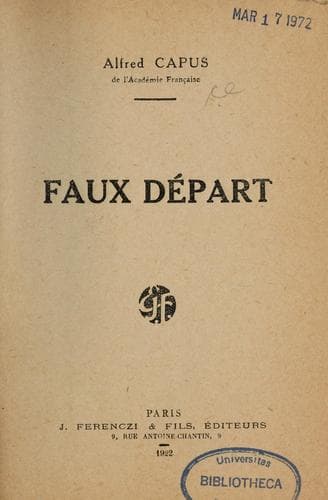 Tapa de Faux départ
