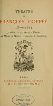 Tapa de Théâtre de François Coppée