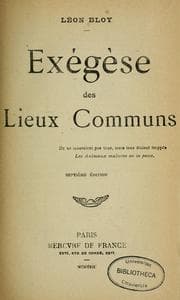 Tapa de Exégèse des lieux communs