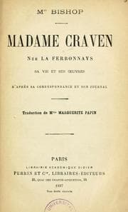 Tapa de Madame Craven née La Ferronnays
