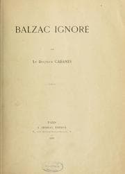 Tapa de Balzac ignoré