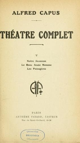 Tapa de Théâtre complet