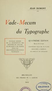 Tapa de Vade-mecum du typographe