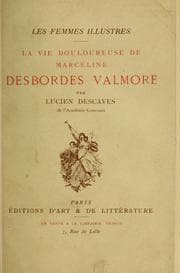 Tapa de La vie douloureuse de Marceline Desbordes-Valmore