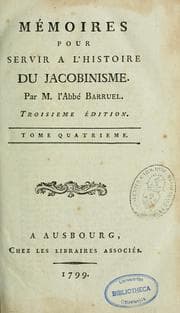 Tapa de Mémoires pour servir à l'histoire du jacobinisme