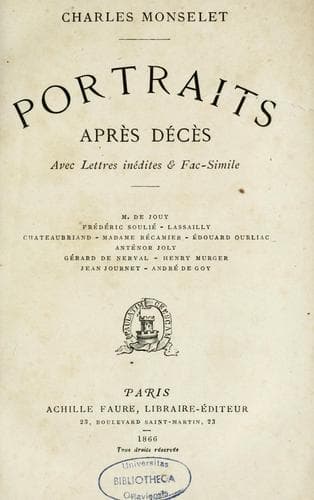 Tapa de Portraits après décès
