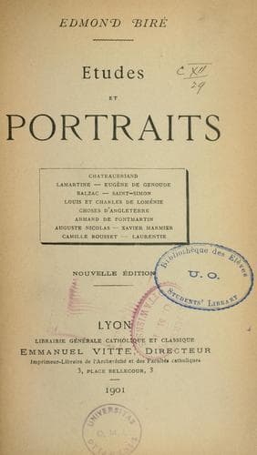 Tapa de Études et portraits