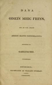 Tapa de Dana Oisein Mhic Fhinn, air an cur amach airson maith coitcheannta muinntir na Gaeltachd