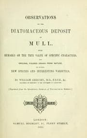 Tapa de Observations on the diatomaceous deposit of Mull