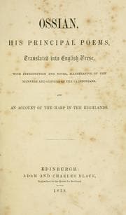 Tapa de Ossian, his principal poems