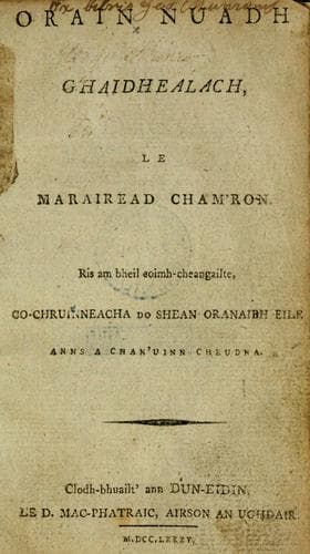 Tapa de Orain nuadh Ghaidhealach
