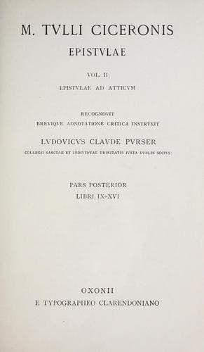Tapa de M. Tulli Ciceronis Epistulae