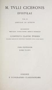 Tapa de M. Tulli Ciceronis Epistulae