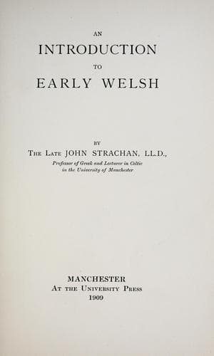 Tapa de An introduction to early Welsh