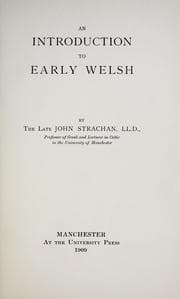 Tapa de An introduction to early Welsh