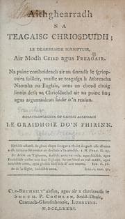 Tapa de Aithghearradh na teagaisg Chriosduidh; le dearbhadh sgrioptuir, air modh ceisd agus freagair