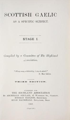 Tapa de Scottish Gaelic as a specific subject