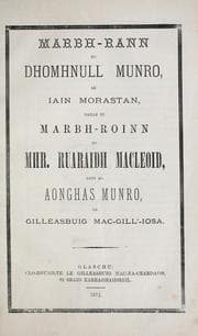 Tapa de Marbh-rann do Dhomhnull Munro