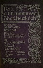 Tapa de Souvenir and handbook of Feill a' Chomuinn Ghaidhealaich (The Highland Association Bazaar) 1907