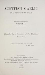 Tapa de Scottish Gaelic as a specific subject