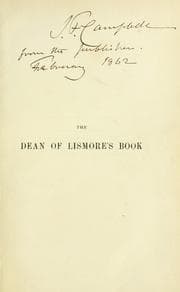 Tapa de The Dean of Lismore's book