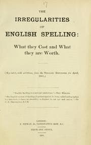 Tapa de The irregularities of English spelling