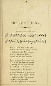 Tapa de The nile litany. [In verse.]