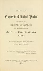Tapa de Fragments of ancient poetry
