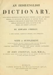 Tapa de An Irish-English dictionary